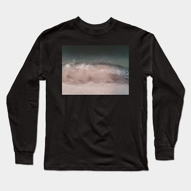 Beach From Above Long Sleeve T-Shirt by ermeteke